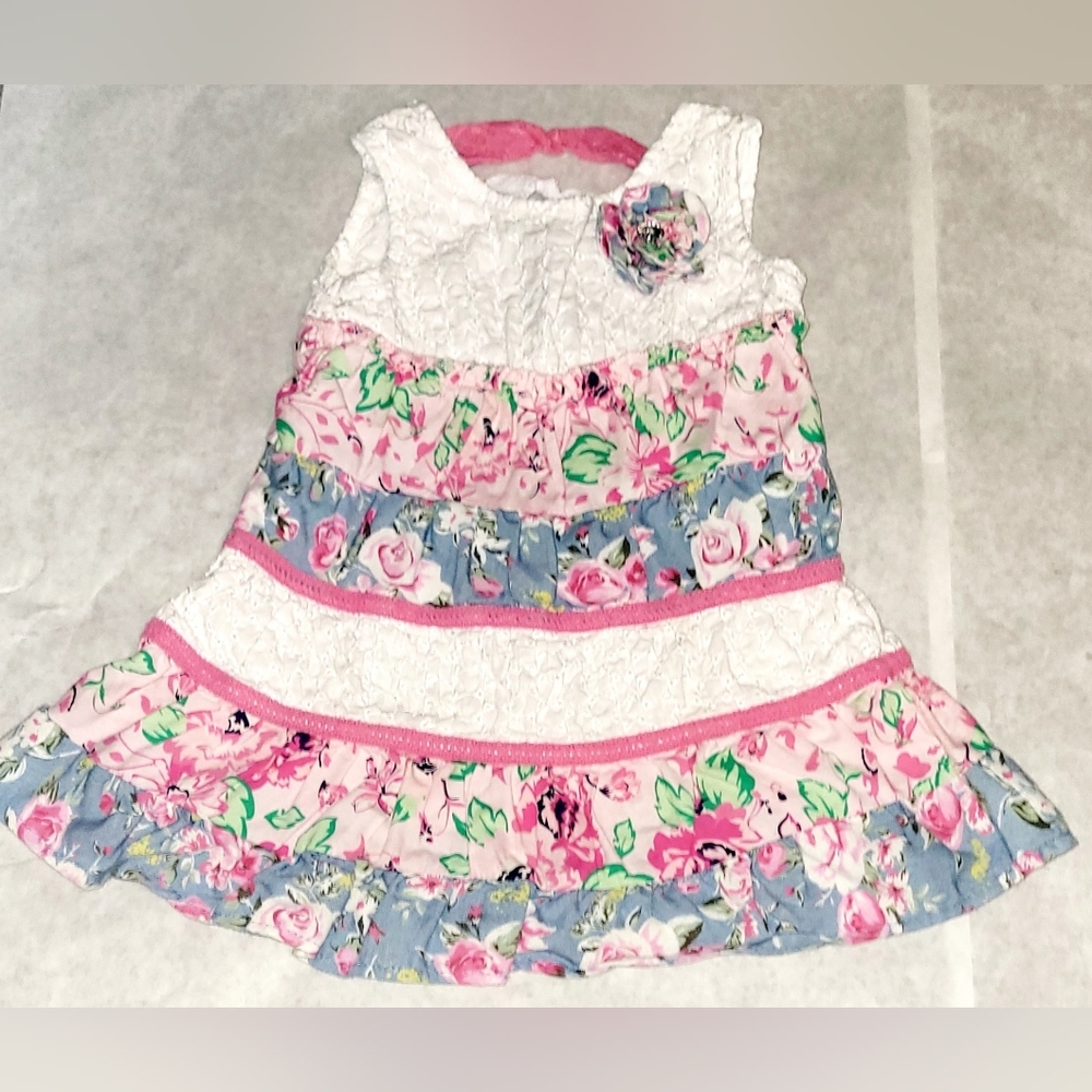 Girls Rule floral layer dress 18 months